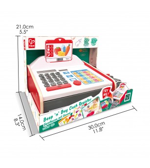 Jucarie din lemn - Casa de marcat cu scaner (23 piese) - Case de marcat de jucarie si jucarii supermarket Jucarie din lemn - Casa de marcat cu scaner (23 piese) - Case de marcat de jucarie si jucarii supermarket