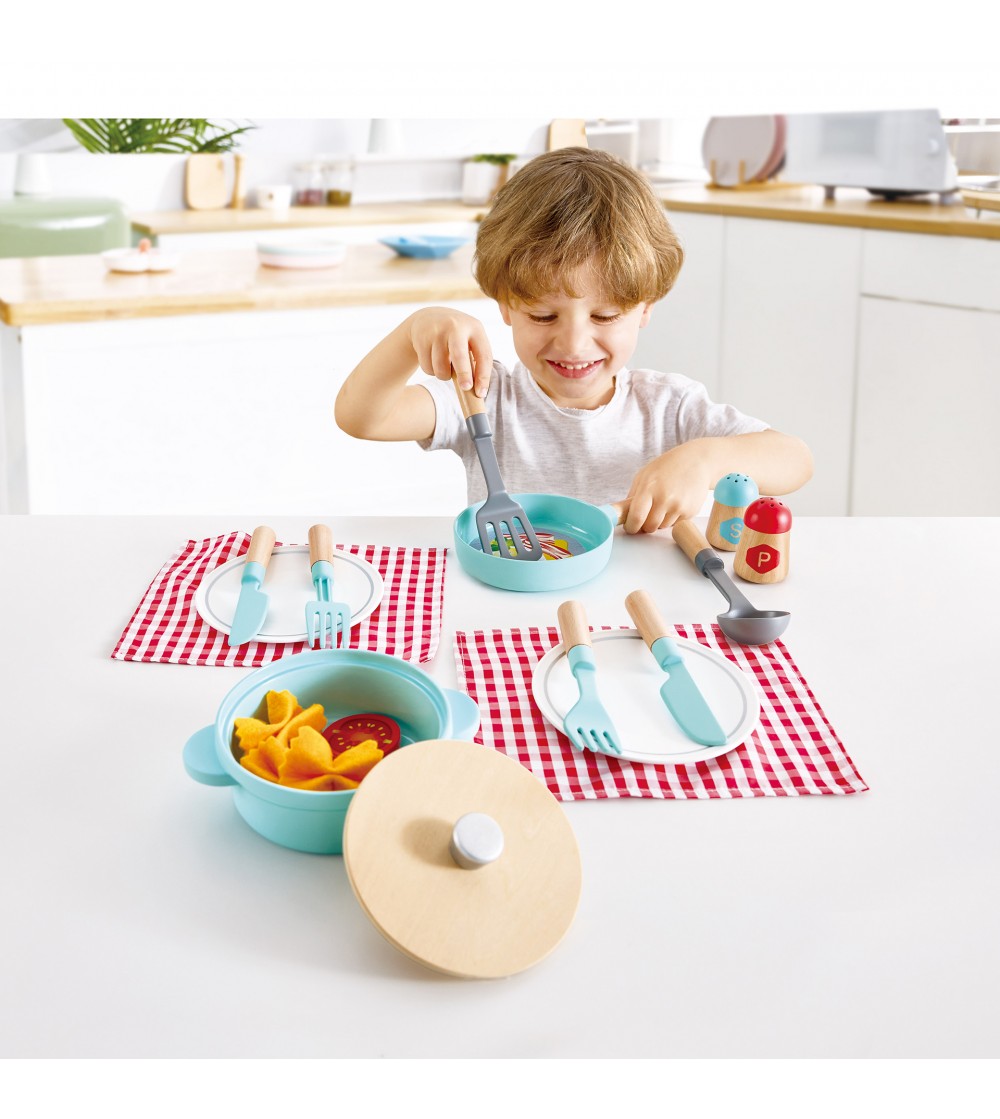 Jucarie - Set de joaca micutul Chef pentru gatit si servire (21 piese) - Bucătărie copii