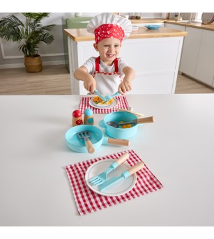 Jucarie - Set de joaca micutul Chef pentru gatit si servire (21 piese) - Bucătărie copii