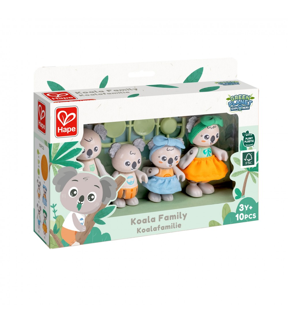 Jucarie din lemn - Familia de Koala (10 piese) - Figurine