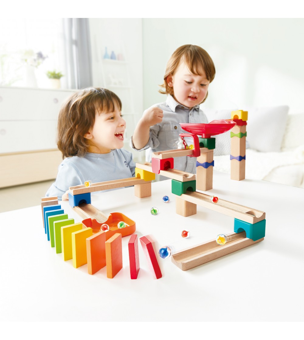 Jucarie din lemn - Marble Run Crazy Rollers (50 piese) - Jocuri construcție