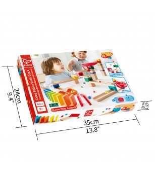 Jucarie din lemn - Marble Run Crazy Rollers (50 piese) - Jocuri construcție
