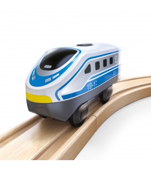 Jucarie - Locomotiva alba alimentata cu baterii - Vehicule de jucărie