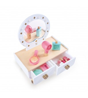 Jucarie din lemn - Masa mea de toaleta eleganta (14 piese) - Seturi de menaj si bricolaj copii Jucarie din lemn - Masa mea de toaleta eleganta (14 piese) - Seturi de menaj si bricolaj copii