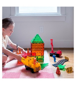 Set magnetic Magna-Tiles Builder XL, 50 piese - Jucarii magnetice