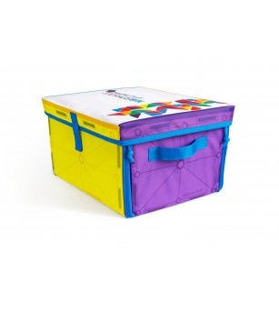 Cos de depozitare si covoras de joaca interactiv Magna-Tiles - Jucarii magnetice