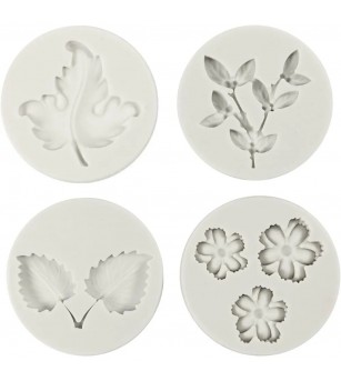 Forme din silicon - Frunze și flori - Lucru manual pentru copii