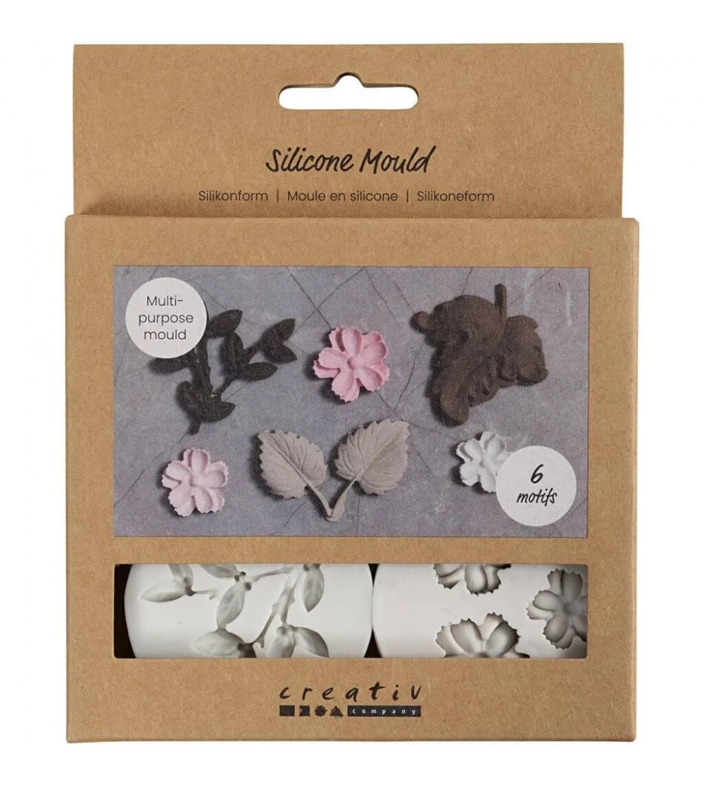 Forme din silicon - Frunze și flori - Lucru manual pentru copii