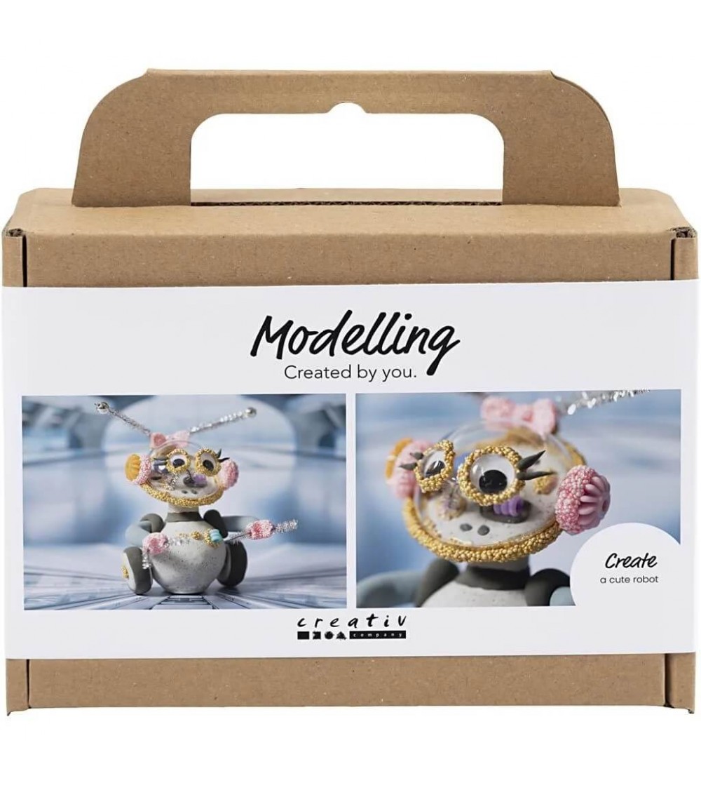 Mini kit de modelare - Roboțel fetiță - Seturi cu plastilină și modelare Mini kit de modelare - Roboțel fetiță - Seturi cu plastilină și modelare