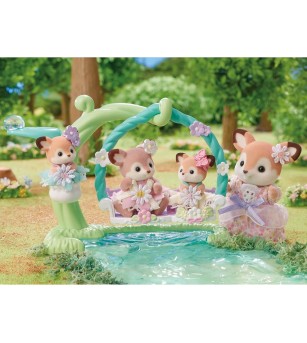 Set Sylvanian Families 5801 - figurine căprioare și leagăn floral - Figurine
