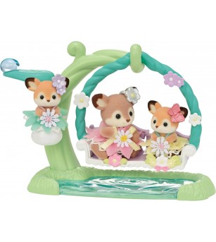 Set Sylvanian Families 5801 - figurine căprioare și leagăn floral - Figurine