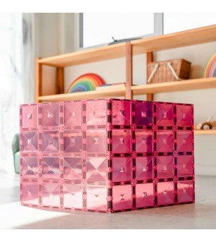 Set Connetix plăci de bază pentru construcții, Roz pastel - Jucarii magnetice