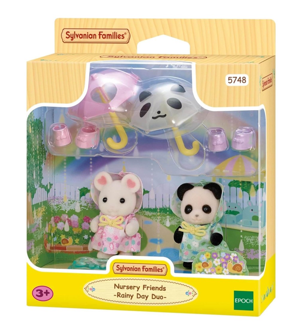 Figurine Sylvanian Families 5748 - Prieteni de la gradiniță - Rainy Day - Figurine Figurine Sylvanian Families 5748 - Prieteni de la gradiniță - Rainy Day - Figurine