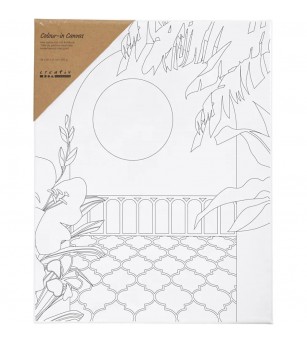 Tablou Canvas - balcon însorit, 24x30 cm - Figurine de pictat