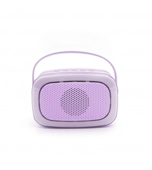 Set Karaoke Lalarma, cu 2 Microafone + boxa cu Bluetooth si lumini, Mov - Top cadouri copii