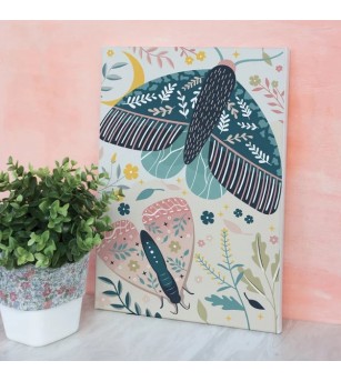 Set artistic pictură pe numere, Fluturi 20x30cm, Graine Creative - Seturi cu pictura