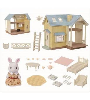 Sylvanian Families 5671 - Casuța Bluebell Cottage și figurină iepuraș - Figurine