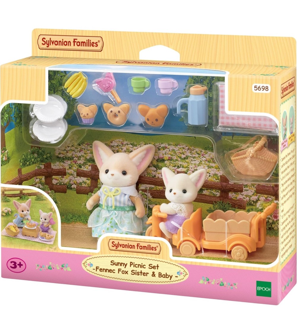 Figurine Sylvanian Families 5698 - picnic în familie cu frații Fennec - Figurine Figurine Sylvanian Families 5698 - picnic în familie cu frații Fennec - Figurine