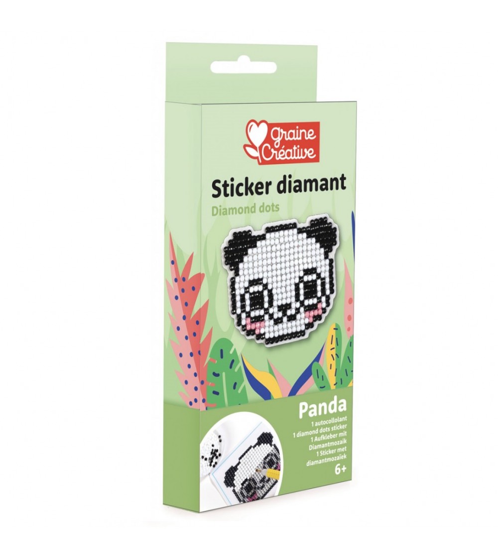 Kit mozaic cu diamante, Panda, Graine Creative - Mozaic copii