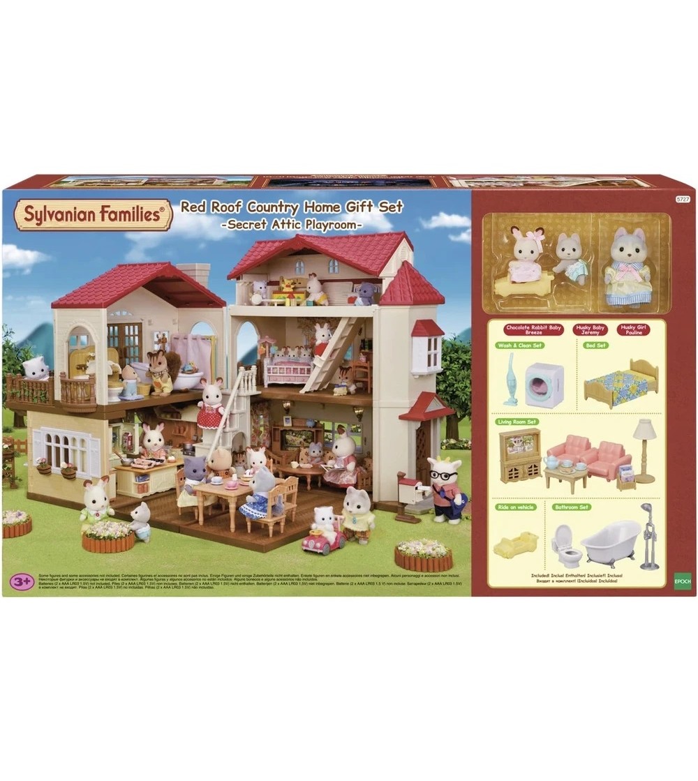 Sylvanian Families 5727 - Căsuța cu acoperiș roșu și cameră secretă în pod - Figurine Sylvanian Families 5727 - Căsuța cu acoperiș roșu și cameră secretă în pod - Figurine