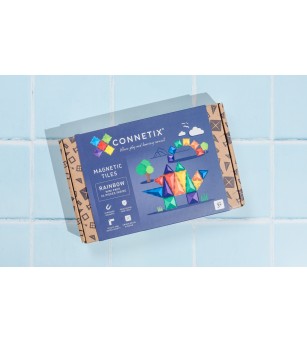 Set Connetix 24 piese magnetice de construcție, Rainbow Mini Pack - Jucarii magnetice