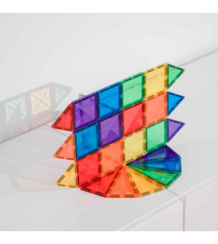 Set Connetix 24 piese magnetice de construcție, Rainbow Mini Pack - Jucarii magnetice