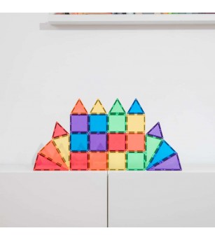 Set Connetix 24 piese magnetice de construcție, Rainbow Mini Pack - Jucarii magnetice