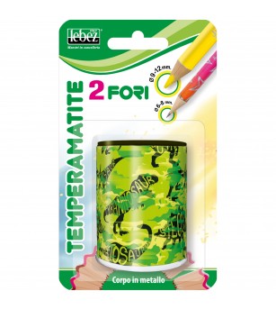 Ascutitoare de creion cu 2 gauri si container Fantasy, 6 modele (blister) - Rechizite