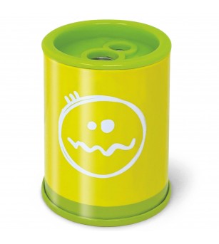 Ascutitoare de creion cu 2 gauri si container Neon, 6 modele (blister) - Rechizite