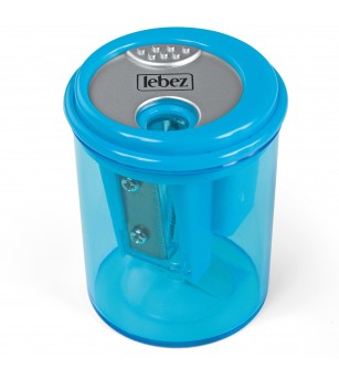 Ascutitoare de creion cu 3 gauri si container transparent, 4 culori (24 buc/display) - Rechizite