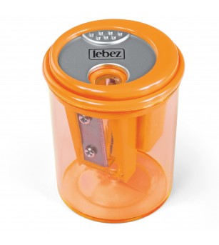 Ascutitoare de creion cu 3 gauri si container transparent, 4 culori (24 buc/display) - Rechizite