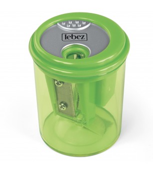 Ascutitoare de creion cu 3 gauri si container transparent, 4 culori (24 buc/display) - Rechizite