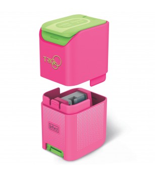 Ascutitoare de creion cu 3 gauri, Trio, cu container, 3 culori (24 buc/display) - Rechizite