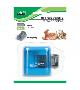 Ascutitoare de creion cu o gaura, alimentata de baterii, 2 culori disponibile (blister) - Rechizite Ascutitoare de creion cu o gaura, alimentata de baterii, 2 culori disponibile (blister) - Rechizite