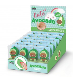Ascutitoare de creion cu o gaura, Avocado Party (24 buc/display) - Rechizite