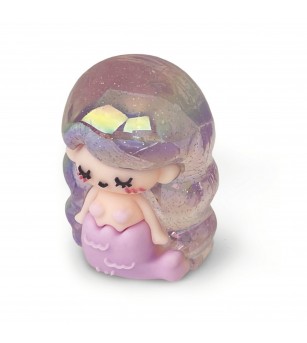 Ascutitoare de creion cu o gaura, figurina Sirena, 2 culori (24 buc/display) - Rechizite