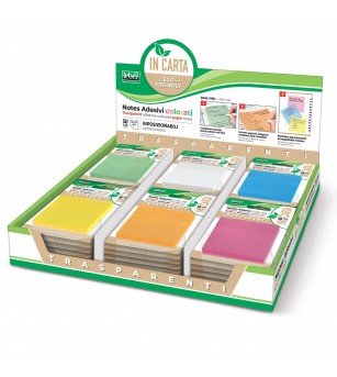 Bloc notes adeziv din hartie transparenta (72 blistere/display) - Rechizite
