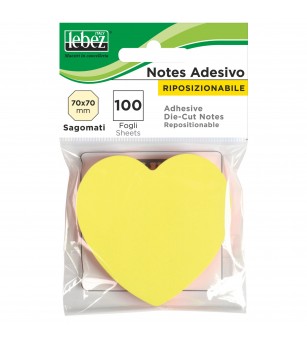 Bloc notes adeziv diverse forme si culori (42 blistere/display) - Rechizite