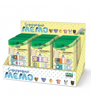Bloc notes adeziv index, Fantasie Animale, din plastic (60 blister/display) - Rechizite