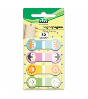 Bloc notes adeziv index, Fantasie Animale, din plastic (60 blister/display) - Rechizite