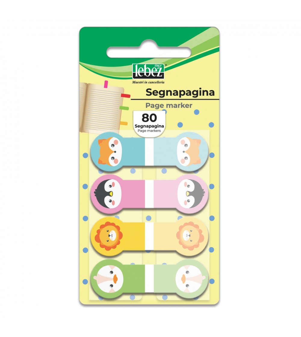 Bloc notes adeziv index, Fantasie Animale, din plastic - Rechizite