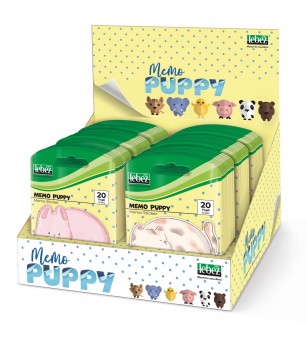 Bloc notes adeziv, Memo Puppy, 6 modele (96 blistere/display) - Rechizite
