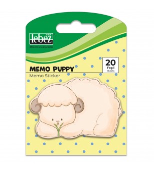 Bloc notes adeziv, Memo Puppy, 6 modele (96 blistere/display) - Rechizite