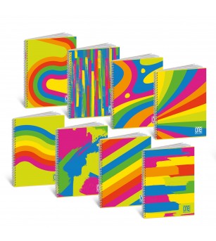 Caiet A4 cu spirala - One Color Fanta Fluo, 80 g/m2, 60 pag. (Dictando) - Rechizite