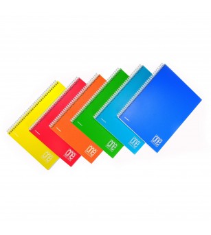 Caiet A4+ cu spirala - One Color, 80 g/m2, 80 pag., coperta PP (Matematica) - Rechizite