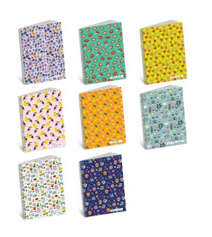 Caiet A4+ cu spirala - Pattern 2025, 80 g/m2, 60 pag., copertă plastic + laminare UV (Matematica) - Rechizite