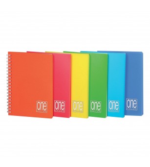 Caiet A6 cu spirala - One Color, 80 g/m2, 80 pag., 12X17 cm, coperta PP (Dictando) - Rechizite