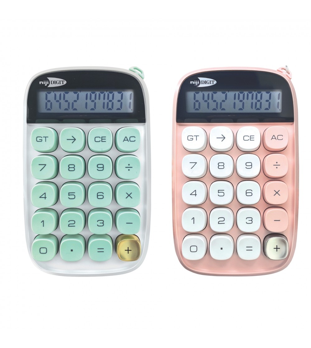Calculator de birou, 10 Cifre, 9 x 14.5 cm, 2 culori (blister) - Rechizite