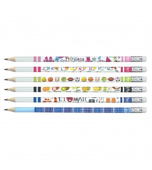 Creion grafic cu radiera, School Creative 4 buc/blister - Rechizite