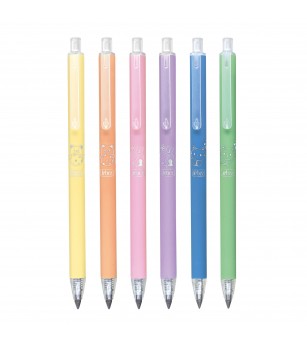 Creion Infinity - Pastel cu buton snap, 6 culori (24 buc/display) - Rechizite